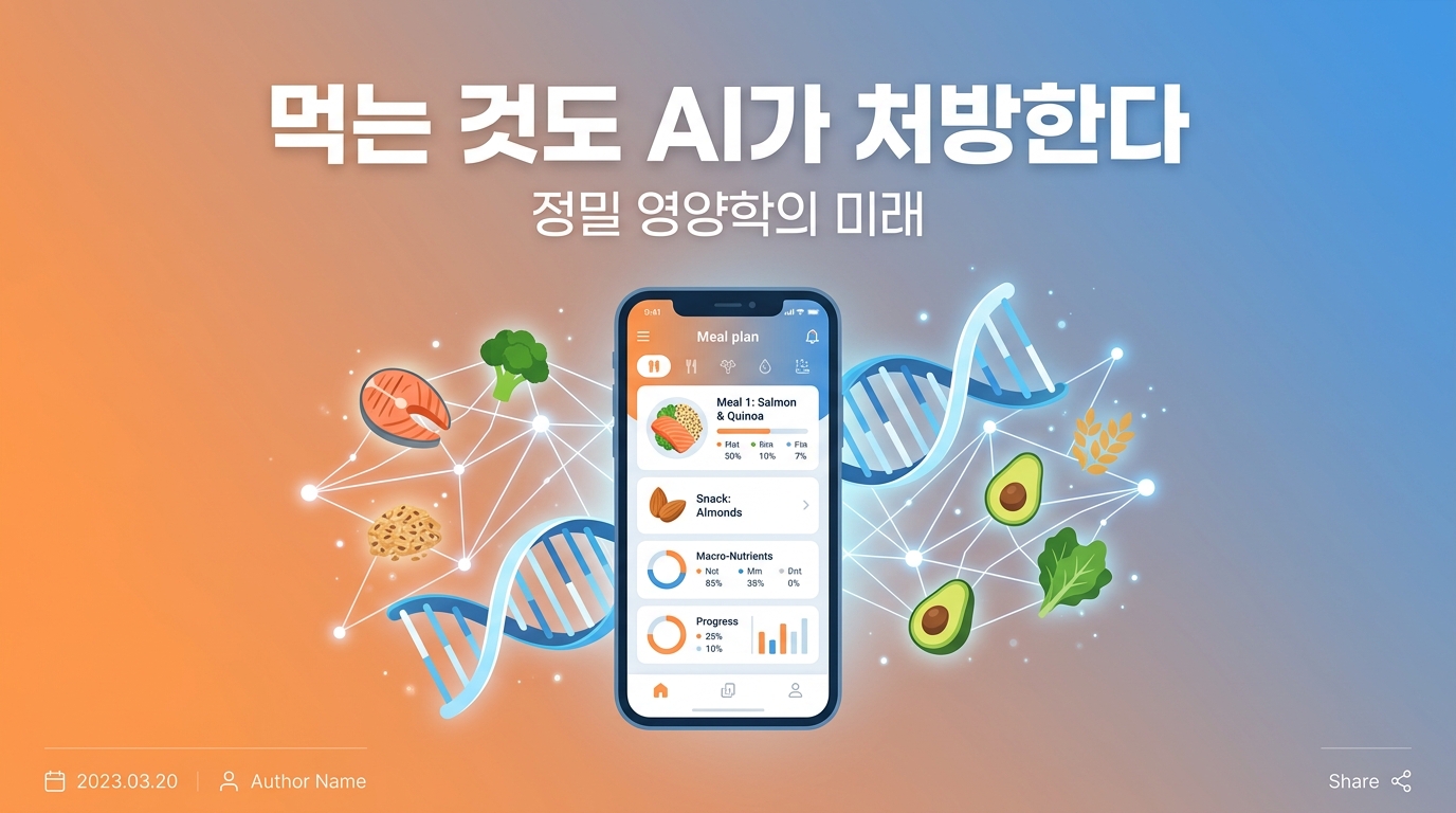 AI가 처방하는 내 식단, 정밀 영양학의 미래 (2026 완벽정리)