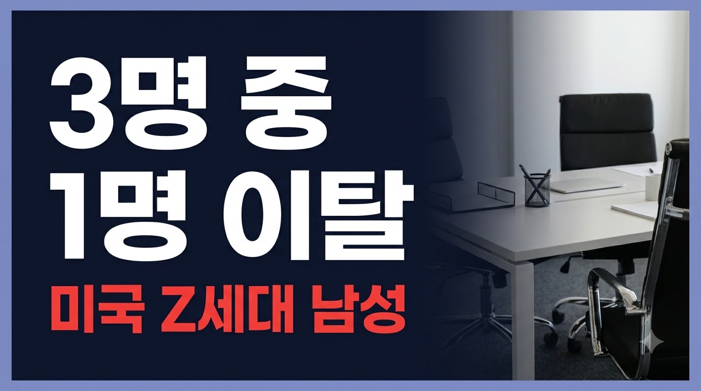 미국 Z세대 남성 3명 중 1명 이탈, AI 취업 붕괴 5단계